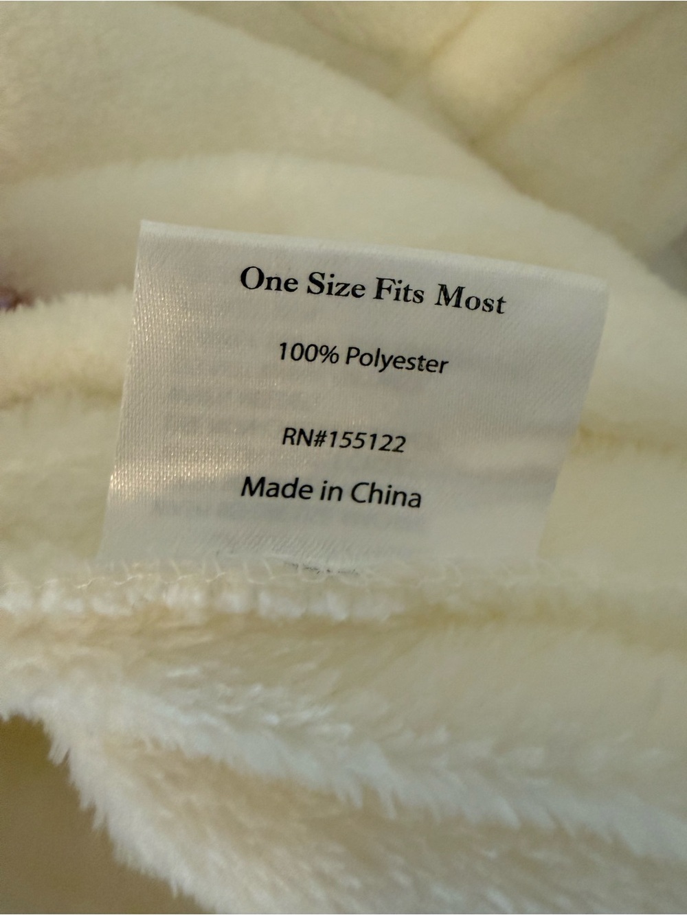 Etoile Plush Bath Robe White - Picture 5 of 6